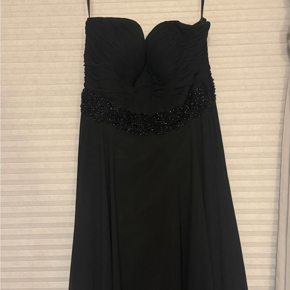 Milano Formals Strapless Black Gown